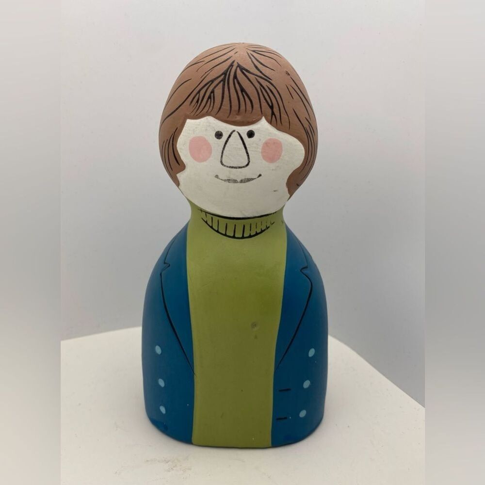 Vintage GOGO Bank — Retro Ceramic Piggy / Coin Bank